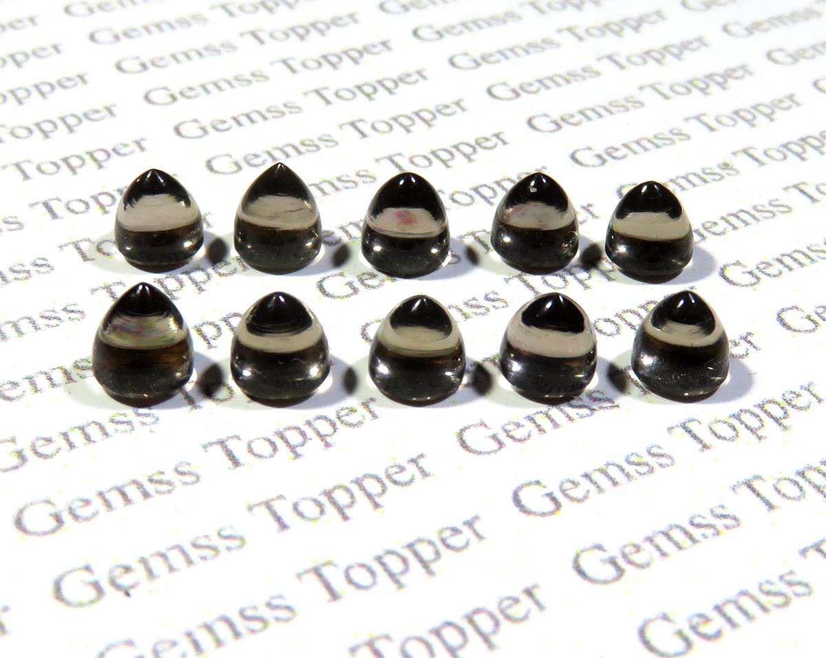 Smoky Quartz 8x10 mm Bullet Cabochon